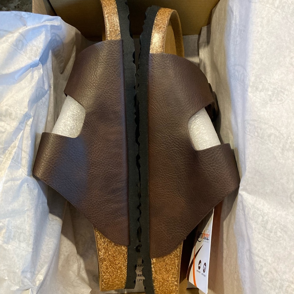 Aerothotic Women’s Arch Support Cork Footbed Slide Sandals - Picture 5 of 8